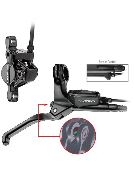 Hydraulisches Scheibenbremssatz Tektro HD-E350 E-Bike mit Bremssensor rechts inkl. 180 cm Leitung