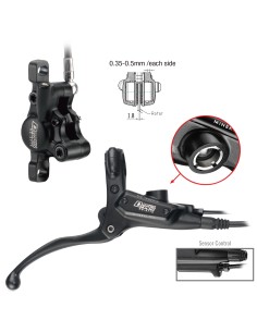 Hydraulisches Scheibenbremssatz Tektro HD-E715 Dorado mit Bremssensor für E-Bike - Rechts mit 1800 mm Leitung - Schwarz