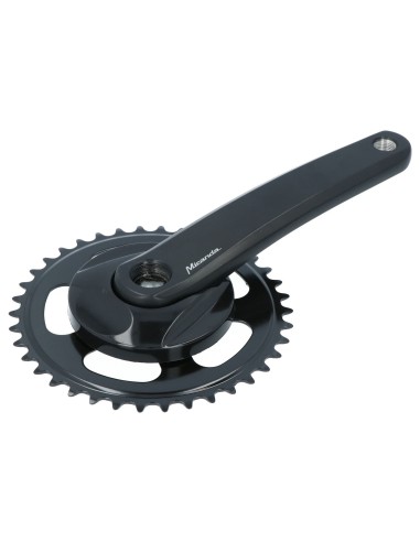 Kettenradgarnitur 38Z Miranda Delta mit 170mm Kurbelarm - mit Scheibe 9,5cm - Schwarz