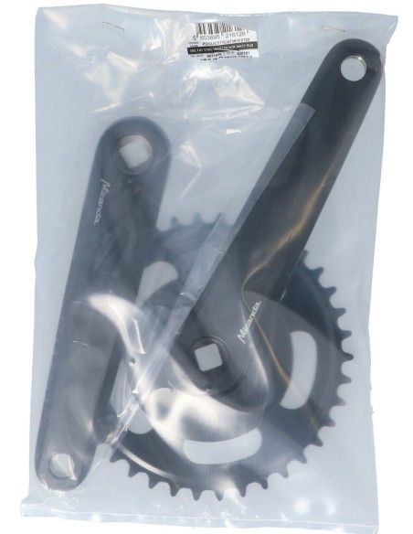Kettenradgarnitur 38Z Miranda Delta mit 170mm Kurbelarm - mit Scheibe 9,5cm - Schwarz