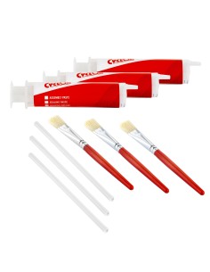 Set mit 3 Spritzen und 3 Bürsten für den Cyclon Grease Bar