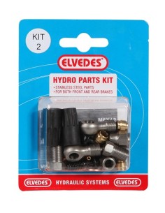 Hydraulikteile Kit 2 M8 + Banjo Edelstahl für Elvedes Hydraulikschlauch (auf Karte)