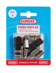 Hydraulikteile Kit 4 M8 + M6 Edelstahl für Elvedes Hydraulikschlauch (auf Karte)
