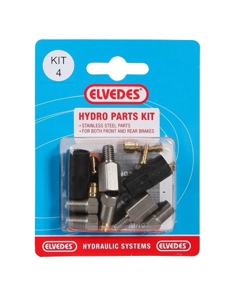 Hydraulikteile Kit 4 M8 + M6 Edelstahl für Elvedes Hydraulikschlauch (auf Karte)