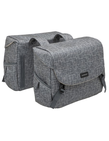 Doppelte Fahrradtasche New Looxs Mondi Joy Double RT 38 Liter 37 x 16 x 32 cm (2x) - ivy grey