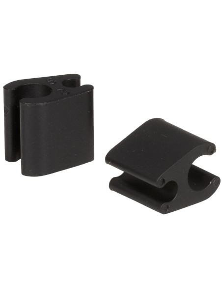 Kabelklemmen Elvedes Duo PVC 4,1 mm + 4,1 mm - Schwarz (50 Stück)