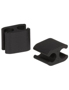 Kabelklemmen Elvedes Duo PVC 5,0 mm + 5,0 mm - Schwarz (50 Stück)