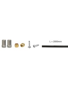 Bremsleitungssatz Elvedes - Ersatz für Shimano SM-BH90 - extra flexibel - 2 Meter mit Verbindungsmaterial M8 x 0,75