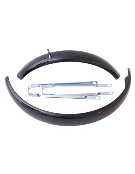 Schutzblech Satz 16" MTB aus Stahl 60mm - Schwarz