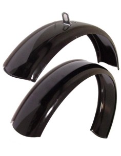 Schutzblech Satz 20" MTB aus Stahl 55mm - Schwarz