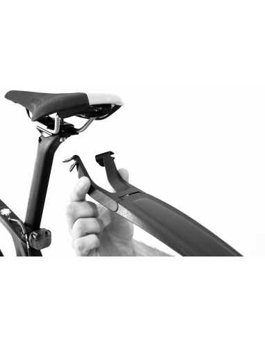 Hinterradschutzblech Polisport S-Mud - Kurzversion - Schwarz