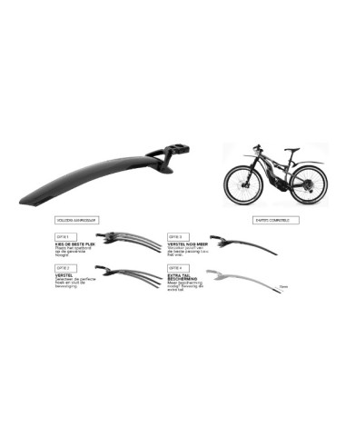 Hinterradschutzblech 26-29" Polisport Mud Pro mit Sattelstützenbefestigung - Schwarz