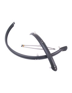 Schutzblech Satz  28" 45mm Flexibeles Kunstoff - Mattschwarz