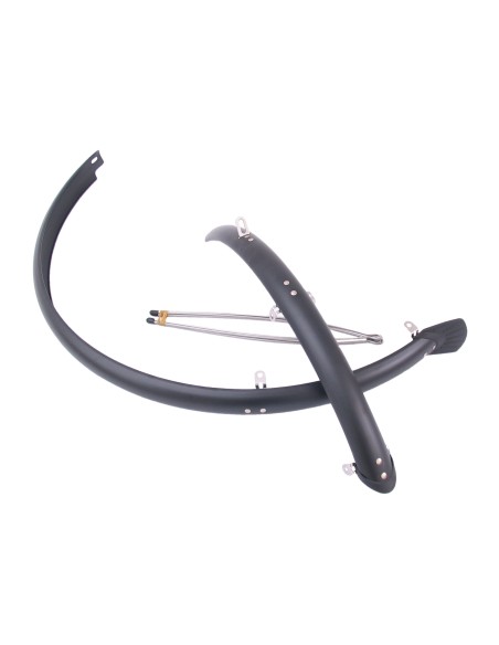Schutzblech Satz  28" 45mm Flexibeles Kunstoff - Mattschwarz