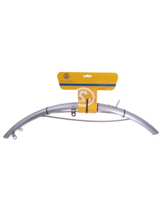 Schutzblech Vorne 28" 45mm Kunstoff - Silber/Transparent