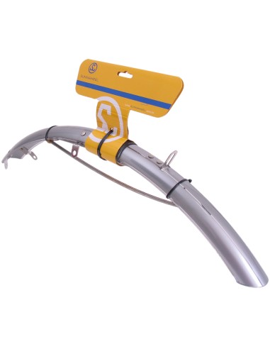 Schutzblech Vorne 28" 45mm Kunstoff - Silber/Transparent