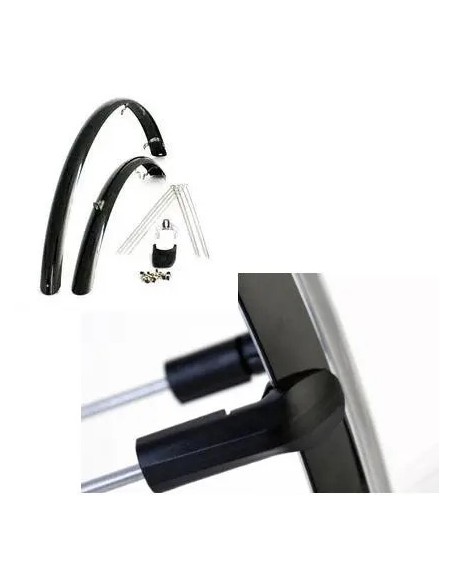 Schutzblech Satz Eurofender Rapido 28" x 46 mm - Schwarz