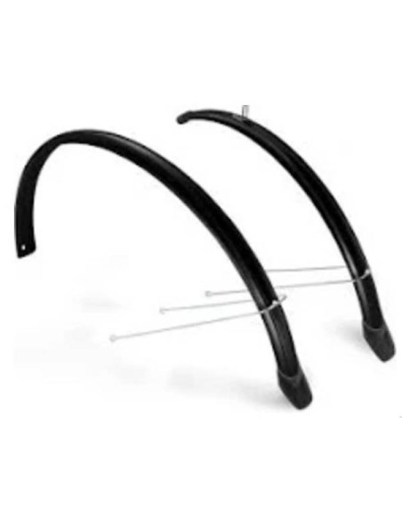 Schutzblech Satz 28" Eurofender Lampo 58 mm Breit - Glänzend schwarz