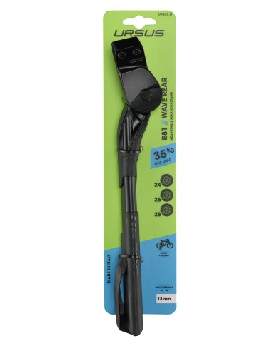 Hintenrad Fahrradständer 24 bis 29" Ursus Wave mit 18 mm Montageplatte - Schwarz