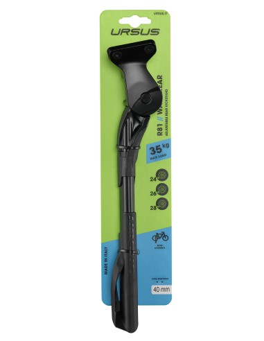 Hintenrad Fahrradständer 24 bis 29" Ursus Wave mit 40 mm Montageplatte - Schwarz