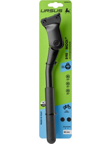 Fahrradständer 24-28" Ursus Mooi Hinterbaumontage - mit 40 mm Montageplatte - Schwarz