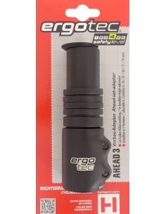 Lenkervorbau Verlängerung Ergotec Ahead 3 - 1-1 / 8 "AL6061 T6 - Schwarz sandgestrahlt