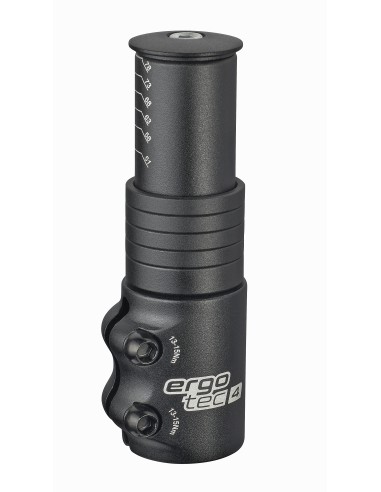 Lenkervorbau Verlängerung Ergotec Ahead 3 - 1-1 / 8 "AL6061 T6 - Schwarz sandgestrahlt
