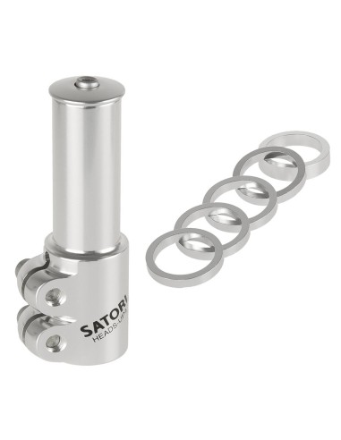 Gabelschaftverlängerung 1.1/8" Silber Verstellbar