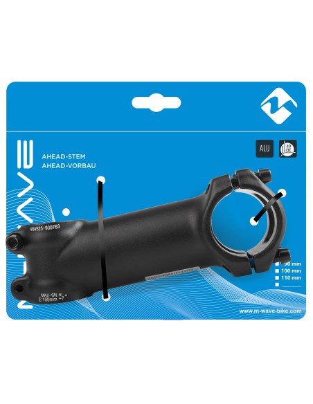 Ahead-vorbau Alu Matt-Schwarz 1-1/8"-100mm 7° 28.6/31.8mm