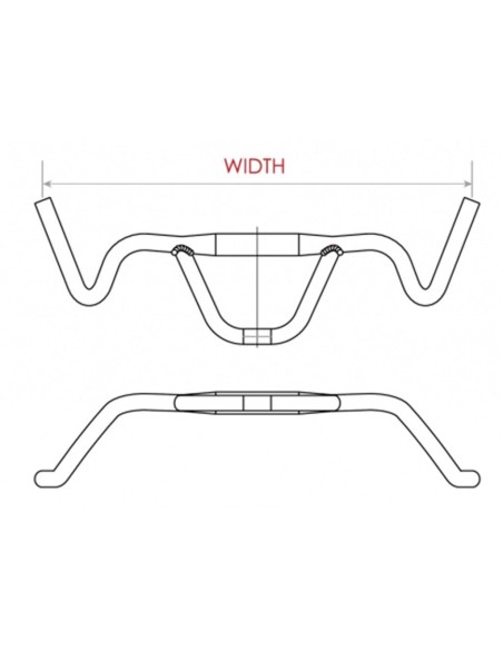 Lenker MTB Satori Firebird Ø31,8mm / 440mm - Mattschwarz