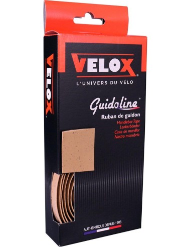 Lenkerband Velox Guidolin Cork  ø2,5 x 30mm 1,75m - Vintage Braun (2 Stück im Karton)