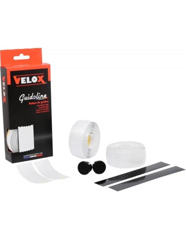 Lenkerband Velox Carbonoptik ø2.5 x 30mm 1.75m - Weiß (2 Stück im Karton)