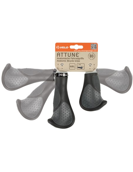 Griffe Satz Comfort 3-D Gel 135/92mm Schwarz/Grau