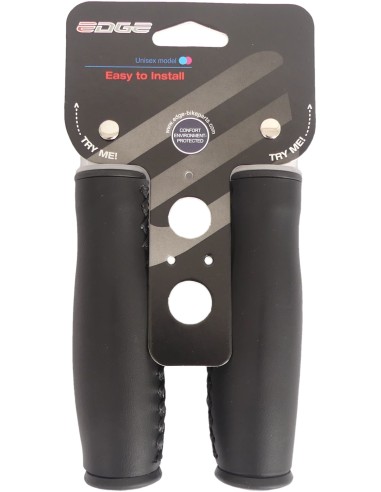 Griffe Satz Edge City Leder - 135/135 mm - Schwarz