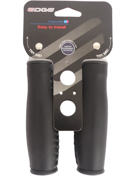 Griffe Satz Edge City Leder - 135/135 mm - Schwarz