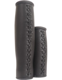Griffe Satz Edge City Leder - 135 / 92mm - Schwarz