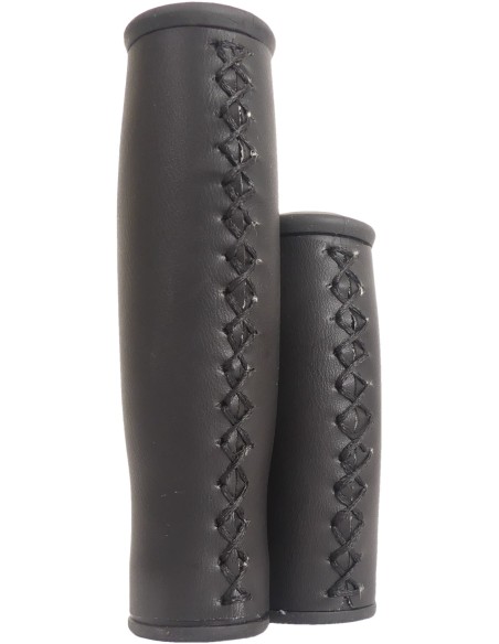 Griffe Satz Edge City Leder - 135 / 92mm - Schwarz