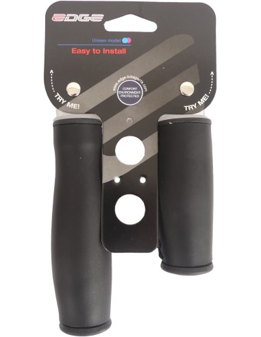 Griffe Satz Edge City Leder - 135 / 92mm - Schwarz