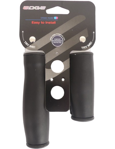Griffe Satz Edge City Leder - 135 / 92mm - Schwarz