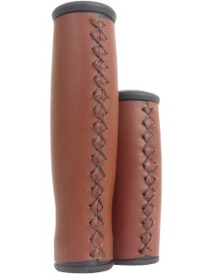 Griffe Satz Edge City Leder - 135/92 mm - Dunkelbraun