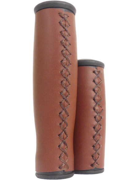 Griffe Satz Edge City Leder - 135/92 mm - Dunkelbraun