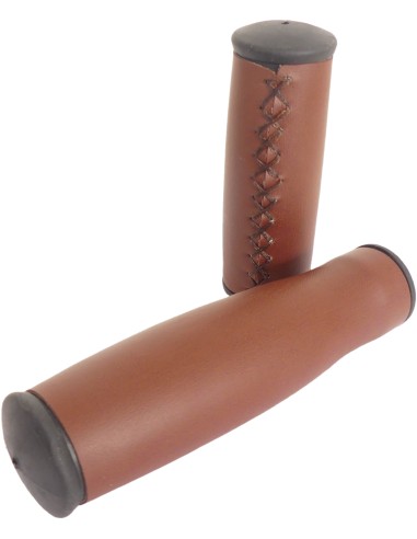 Griffe Satz Edge City Leder - 135/92 mm - Dunkelbraun