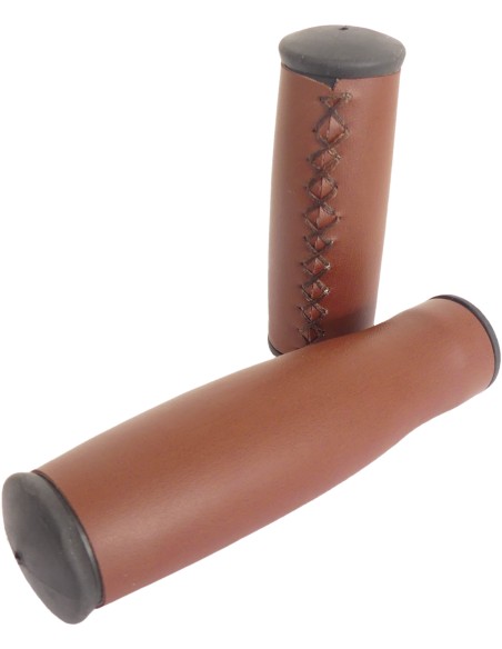 Griffe Satz Edge City Leder - 135/92 mm - Dunkelbraun