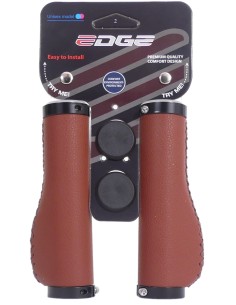 Griffe Satz Edge Leather inkl Lockring - Camel Braun- 135/135mm (Ladenverpackung)