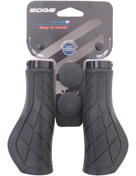 Griffe Satz Edge Ergo City mit Sicherheitsring 2 x 136mm - schwarz