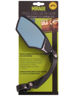 Spiegel für Links Mirage mit leicht abblendendem Glas - mehrfach verstellbar für Speed-Pedelec (auf Karte)
