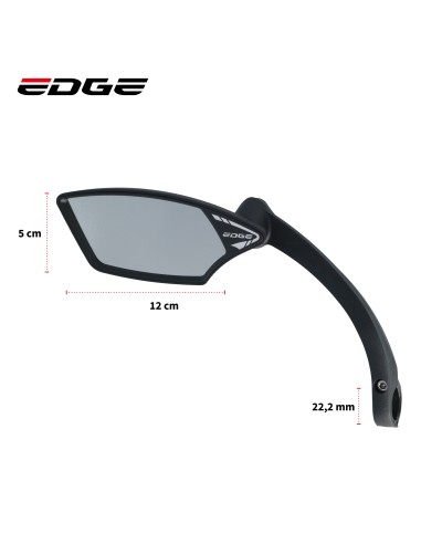 Spiegel Edge E-Fahrrad Luxe mit Klemme - Montage auf Links