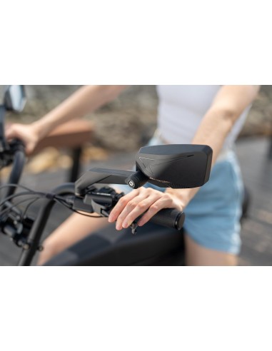 Spiegel für Links Edge E-Bike Luxe mit Klammer - extra großes und leicht abblendendes Glas