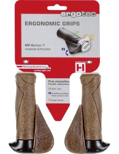 Griffe Satz Ergotec MF1 Kork / Aluminium 130 + 130 mm - braun / schwarz