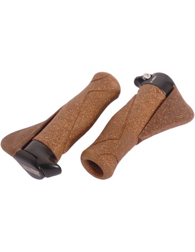 Griffe Satz Ergotec MF1 Kork / Aluminium 130 + 130 mm - braun / schwarz